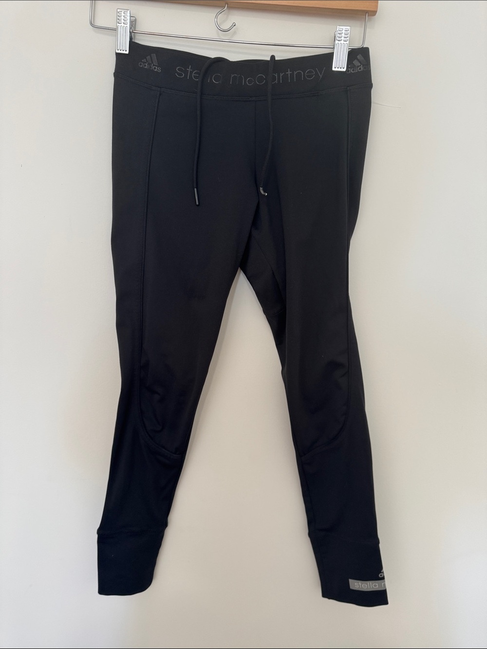 Stella McCartney Black Performance Cropped Joggers